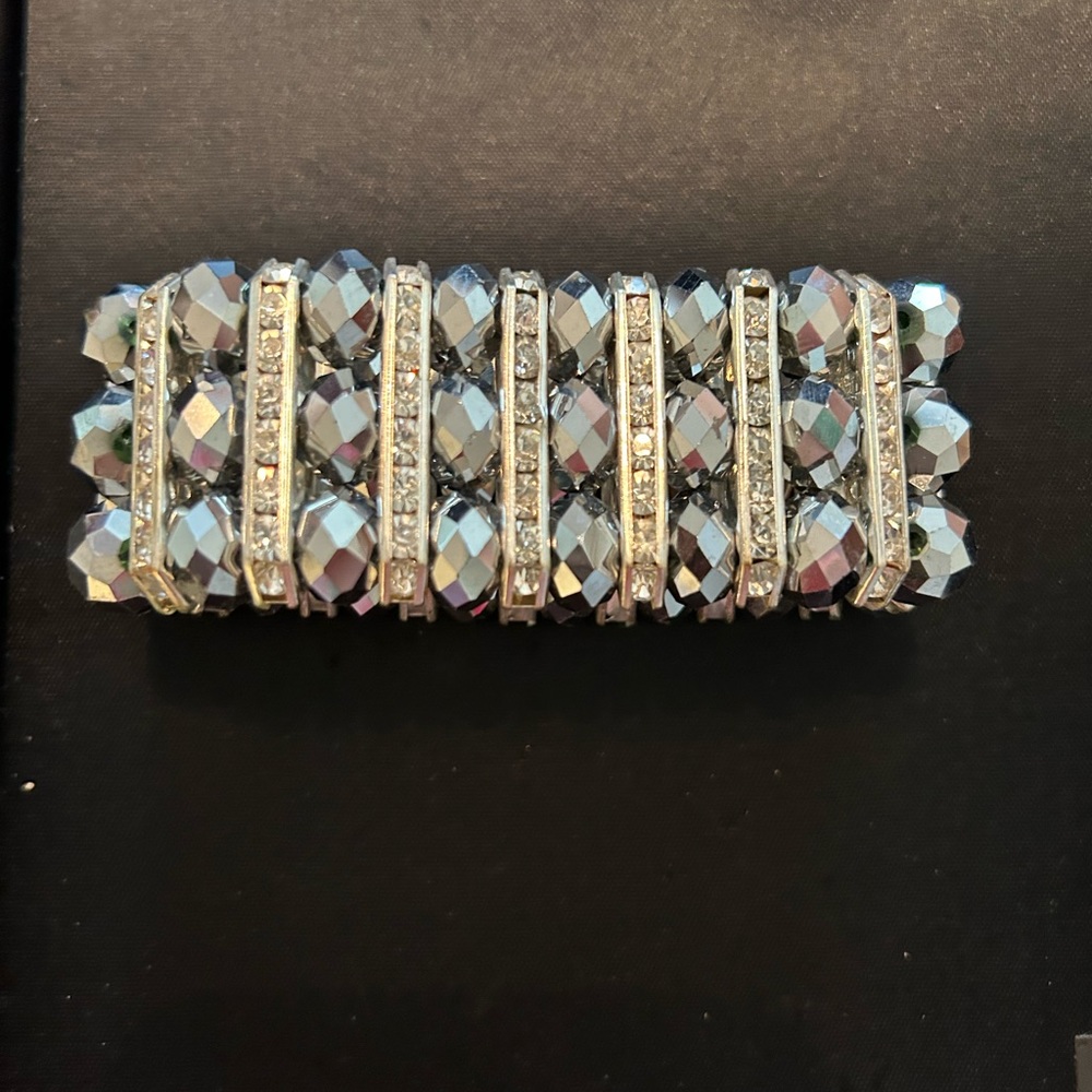 Costume Jewelry- silver with mirrored beads.